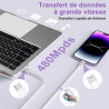 Chargeur iPhone,Chargeur Rapide avec 3m Câble USB C,Type C Adaptateur Secteur pour Original Apple iPhone 14/13/12/11/Plus/Pro/Pr