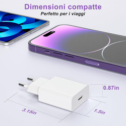Chargeur iPhone,Chargeur Rapide avec 3m Câble USB C,Type C Adaptateur Secteur pour Original Apple iPhone 14/13/12/11/Plus/Pro/Pr