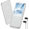 Agptek 64go mp3 bleutooth avec haut-parleur, 2.4" grand écran lecteur mp3 en métal qualité sonore hifi audio mp4 baladeur sport 