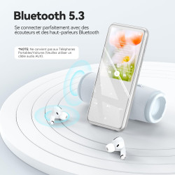 Agptek 64go mp3 bleutooth avec haut-parleur, 2.4" grand écran lecteur mp3 en métal qualité sonore hifi audio mp4 baladeur sport 