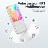 Agptek 64go mp3 bleutooth avec haut-parleur, 2.4" grand écran lecteur mp3 en métal qualité sonore hifi audio mp4 baladeur sport 