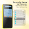 Agptek 64go mp3 bleutooth avec haut-parleur, 2.4" grand écran lecteur mp3 en métal qualité sonore hifi audio mp4 baladeur sport 