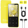 Agptek 64go mp3 bleutooth avec haut-parleur, 2.4" grand écran lecteur mp3 en métal qualité sonore hifi audio mp4 baladeur sport 
