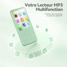 Agptek 64go mp3 bleutooth avec haut-parleur, 2.4" grand écran lecteur mp3 en métal qualité sonore hifi audio mp4 baladeur sport 