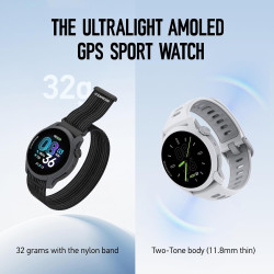 COROS Pace 4 Montre Sport Ultralégère, Écran Tactile AMOLED 1,2", 32g Montre Running, 19 Jours d'autonomie, Contrôle Vocal, Outi