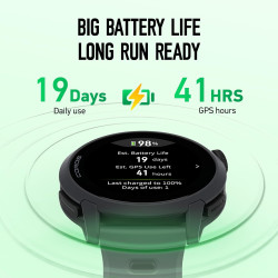COROS Pace 4 Montre Sport Ultralégère, Écran Tactile AMOLED 1,2", 32g Montre Running, 19 Jours d'autonomie, Contrôle Vocal, Outi