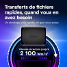 Crucial X10 2To Disque SSD Externe Portable, Jusqu’à 2100Mo/s, USB-C 3.2 Gen2, Résistance à la poussière et à l'eau classée IP65