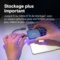 Crucial X10 1To Disque SSD Externe Portable, Jusqu’à 2100Mo/s, USB-C 3.2 Gen2, Résistance à la poussière et à l'eau classée IP65