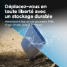 Crucial X10 4To Disque SSD Externe Portable, Jusqu’à 2100Mo/s, USB-C 3.2 Gen2, Résistance à la poussière et à l'eau classée IP65