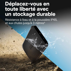 Crucial X10 4To Disque SSD Externe Portable, Jusqu’à 2100Mo/s, USB-C 3.2 Gen2, Résistance à la poussière et à l'eau classée IP65