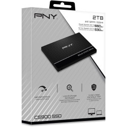 PNY CS900 SSD Interne SATA III Disque SSD, 2.5 Pouces, 2To, Vitesse de Lecture jusqu'à 550MB/s