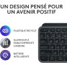 Logitech mx keys s clavier sans fil rechargeable usb c, clavier silencieux, plat, rétroéclairé, touches ergonomiques et programm