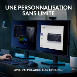 Logitech mx keys s clavier sans fil rechargeable usb c, clavier silencieux, plat, rétroéclairé, touches ergonomiques et programm