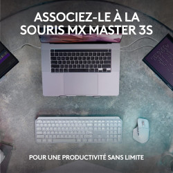 Logitech mx keys s plus clavier sans fil rechargeable, clavier silencieux, rétroéclairé, touches ergonomiques et programmables, 