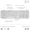 Logitech mx keys s clavier sans fil rechargeable usb c, clavier silencieux, rétroéclairé, touches ergonomiques et programmables,