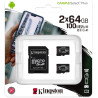 Kingston Canvas Select Plus Carte MIcro SD SDCS2/64GB-2P1A Class 10 (2x cards,SD Adaptateur inclus)