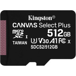 Kingston Canvas Select Plus Carte MIcro SD SDCS2/512GBSP Class 10