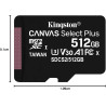 Kingston Canvas Select Plus Carte MIcro SD SDCS2/512GBSP Class 10