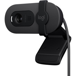 Logitech Brio 100 Webcam Full HD pour réunions/Streaming, équilibre Auto de l'éclairage, Micro intégré, volet de confidentialité