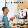 Logitech Brio 100 Webcam Full HD pour réunions/Streaming, équilibre Auto de l'éclairage, Micro intégré, volet de confidentialité