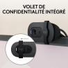 Logitech Brio 100 Webcam Full HD pour réunions/Streaming, équilibre Auto de l'éclairage, Micro intégré, volet de confidentialité