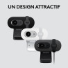 Logitech Brio 100 Webcam Full HD pour réunions/Streaming, équilibre Auto de l'éclairage, Micro intégré, volet de confidentialité