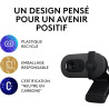 Logitech Brio 100 Webcam Full HD pour réunions/Streaming, équilibre Auto de l'éclairage, Micro intégré, volet de confidentialité