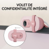 Logitech Brio 100 Webcam Full HD pour réunions/Streaming, équilibre Auto de l'éclairage, Micro intégré, volet de confidentialité