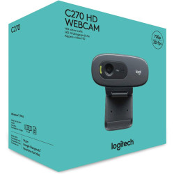 Logitech C270 Webcam Streaming HD, 720p/30ips, Appel Vidéo HD Large Champ de Vision, Correction de la Lumière, Micro Antiparasit