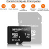 Amazon Basics Carte Mémoire MicroSDXC, 1 TB, avec Adaptateur SD, A2, U3, vitesse de lecture maximale de 100 Mo/s, Noir