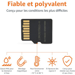 Amazon Basics Carte microSDXC de 1 To avec Adaptateur, Vitesse de Lecture jusqu’à 200 Mo/s, Lot de 1