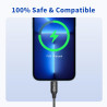 RAVIAD Câble iPhone Chargeur iPhone 1M [Certifié MFi] Câble Lightning Nylon Tressé Ultra Résistant Fil Lightning Charge Rapide C