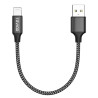 RAVIAD Câble iphone Court 50CM Chargeur iPhone, [Certifié MFi] Nylon Cable Lightning Charge Rapide Compatible avec iPhone 13 12 