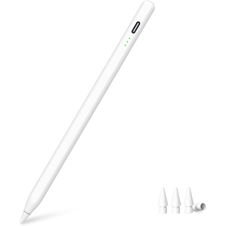 Stylet pour iPad 9e/10e Génération, Charge Rapide en 13 Minutes, Pencil pour Apple iPad (2018-2025) 10/9/8/7/6e Génération, iPad