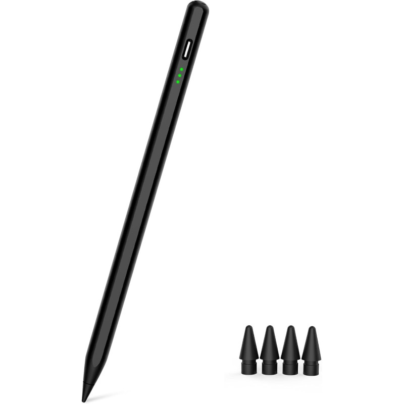 Stylet pour iPad 9e/10e Génération, Charge Rapide en 13 Minutes, Pencil pour Apple iPad (2018-2025) 10/9/8/7/6e Génération, iPad