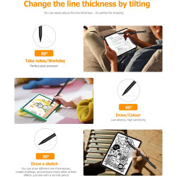 Stylet pour iPad 9e/10e Génération, Charge Rapide en 13 Minutes, Pencil pour Apple iPad (2018-2025) 10/9/8/7/6e Génération, iPad