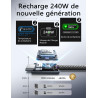 LISEN 240W Cable USB C Charge Rapide, 2m PD 5A Cable USB C vers USB C Câble Chargeur USBC Nylon Tressé pour iPhone 17 16 Samsung