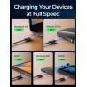 LISEN 240W Cable USB C Charge Rapide, 3m+3m PD 5A Cable USB C vers USB C Câble Chargeur USBC Nylon Tressé pour iPhone 17 16 Sams