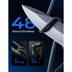 LISEN 240W Cable USB C Charge Rapide, 3m+3m PD 5A Cable USB C vers USB C Câble Chargeur USBC Nylon Tressé pour iPhone 17 16 Sams