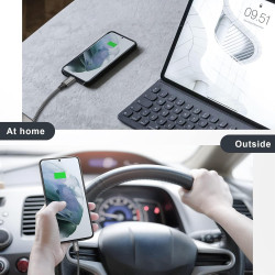Raviad cable usb c charge rapide 3.1a, [0.15m, lot de 2] câble usb vers usb c court nylon cable chargeur type c pour iphone 17 1