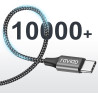 Raviad cable usb c charge rapide 3.1a, [0.5m, lot de 2] câble usb vers usb c court nylon cable chargeur type c pour iphone 17 16
