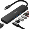 BENFEI Hub USB C Adaptateur Compatible avec iPhone 15/16 Plus Pro Max, MacBook iPad Pro Air, multiport USB-C 7 en 1, Noir, avec 