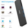 BENFEI Hub USB C Adaptateur Compatible avec iPhone 15/16 Plus Pro Max, MacBook iPad Pro Air, multiport USB-C 7 en 1, Noir, avec 