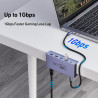 BENFEI Hub USB C Adaptateur Compatible avec iPhone 15/16 Plus Pro Max, MacBook iPad Pro Air, multiport USB-C 8 en 1, Gris, avec 