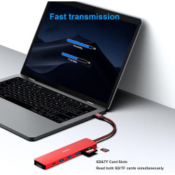 BENFEI Hub USB C 7 en 1, Adaptateur multiport USB-C, avec HDMI (certifié 4K @ 60Hz), Alimentation 100 W, 3 Ports USB 3.0 5 Gbps/
