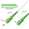 Cable fibre optique sc/apc-sc/apc pour orange sfr bouygues freebox sosh rouge by sfr, rallonge fibre optique avec un coupleur gr