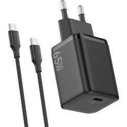 Chargeur USB C 65W, Charge Rapide PD3.0 PPS, GaN II avec Câble Tressé 2M, Compatible pour MacBok Pro/Air, pour Samsung Galaxy S2