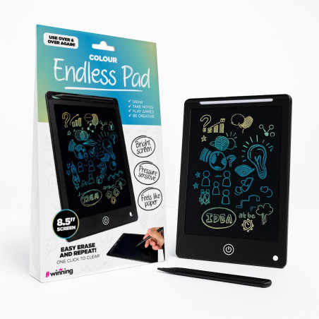 Winning Bloc de Dessin Électronique Réutilisable LCD 8.5" - Tablette d Écriture sans Encre ni Papier - Ardoise Magique Enfants, 