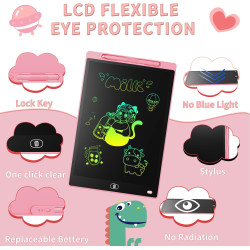 Tablette D'écriture LCD Colorée 8,5 Pouces, Planche À Dessin Effaçable Portable, Tablette Graphique Éducative, Cadeau Anniversai