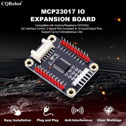 CQRobot MCP23017 IO Expansion Board Compatible with Raspberry Pi/Micro:bit/Arduino/STM32. I2C Interface Control, 2 Signal Pins I